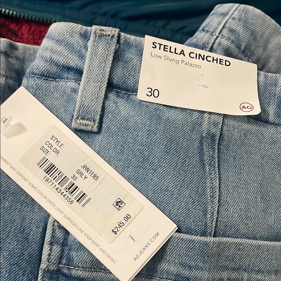 Ag Adriano Goldschmied Blue Flare Wide Leg Jeans - Picture 4 of 5